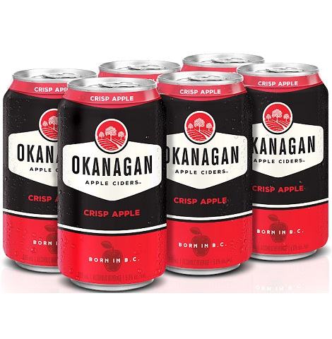 okanagan crisp apple 355 ml - 6 cans chestermere liquor delivery