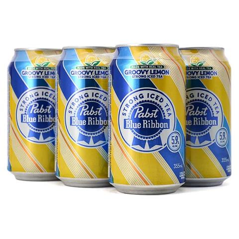 pabst blue ribbon strong soda iced tea 355 ml - 6 cans chestermere liquor delivery