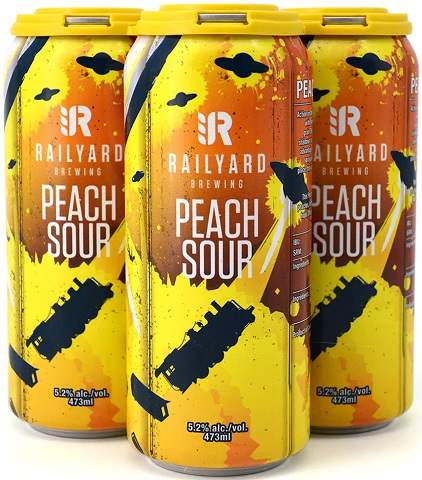 railyard peach sour 473 ml - 4 cans chestermere liquor delivery