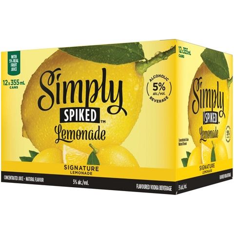 simply spiked lemonade 355 ml - 12 cans chestermere liquor delivery