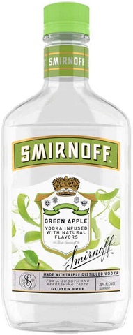 smirnoff green apple twist vodka 375 ml single bottle chestermere liquor delivery