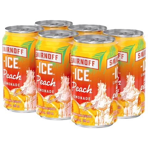 smirnoff ice peach lemonade 355 ml - 6 cans chestermere liquor delivery
