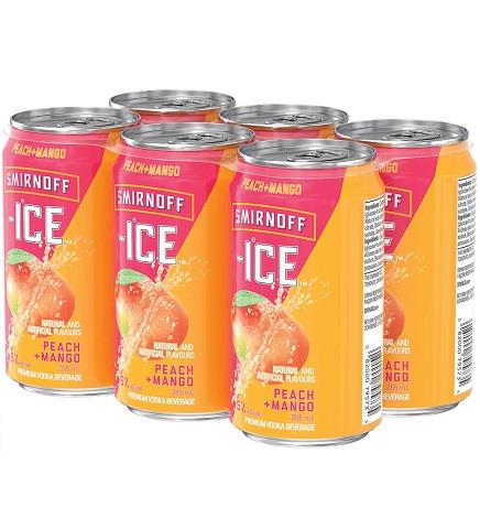 smirnoff ice smash peach & mango 355 ml - 6 cans chestermere liquor delivery