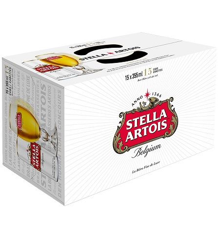 stella artois 355 ml - 15 cans chestermere liquor delivery