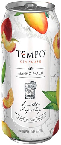 tempo gin smash mango peach 473 ml single can chestermere liquor delivery