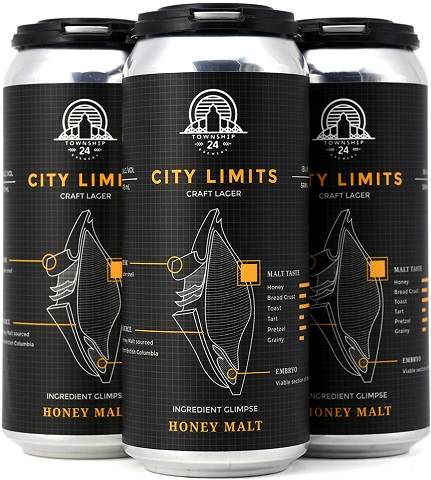 township 24 city limits craft lager 473 ml - 4 cans chestermere liquor delivery