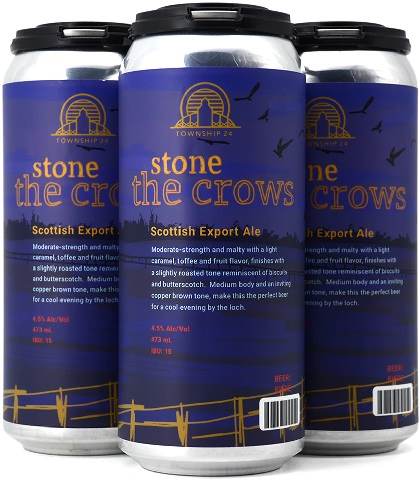 township 24 stone the crow scottish export ale 473 ml - 4 cans chestermere liquor delivery