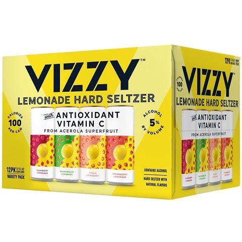 vizzy hard seltzer lemonade variety pack 355 ml - 12 cans chestermere liquor delivery