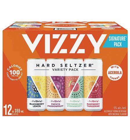 vizzy hard seltzer signature variety pack 355 ml - 12 cans chestermere liquor delivery