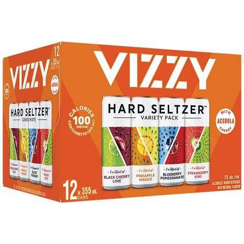vizzy hard seltzer variety pack 355 ml - 12 cans chestermere liquor delivery
