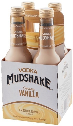 vodka mudshake creamy vanilla 270 ml - 4 bottles chestermere liquor delivery