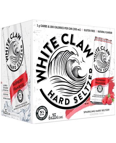 white claw raspberry 355 ml - 6 cans chestermere liquor delivery