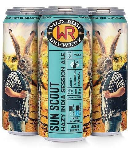 wild rose sun scout hazy ale 473 ml - 4 cans chestermere liquor delivery